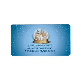 Traveler Snow Wereldbol Bar Bat Mitzvah Etiket