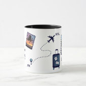 Traveler Trip Memories Personalized Mok (Midden)