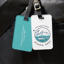 Traveler's Custom Luggage Tag for Alaska Cruise Bagagelabel