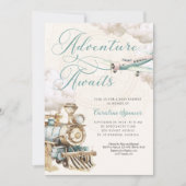 Traveling Adventure Baby Shower Invitation Kaart (Voorkant)
