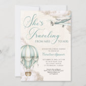 Traveling Adventure Bridal Shower Invitation Kaart (Voorkant)