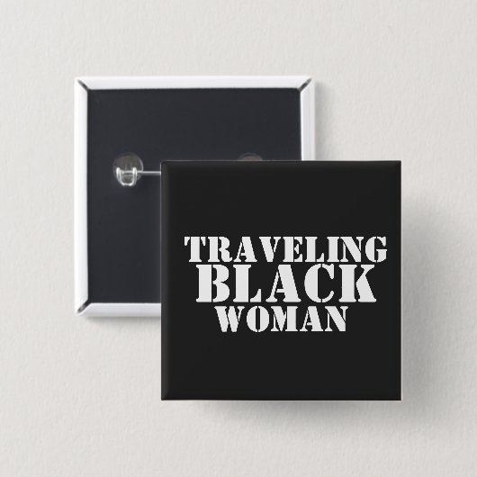 Traveling Black Women Button (Voorkant /achterkant)