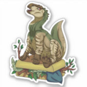 Traveling Dinosaur Sticker (Voorkant)