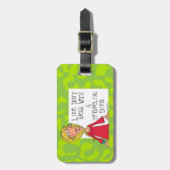 Traveling Diva Bagagelabel green (Voorkant verticaal)