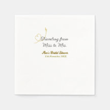 Traveling from Miss to Mrs bridal shower add name