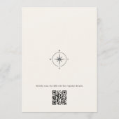 Traveling From Miss to Mrs QR Code Bridal Shower Kaart (Achterkant)
