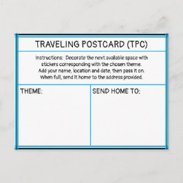 Traveling Sticker Postcard Briefkaart