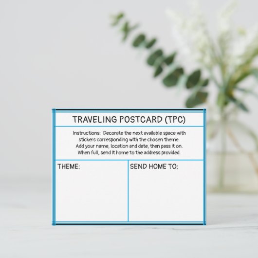 Traveling Sticker Postcard Briefkaart (Staand voorkant)