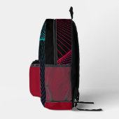 "Traveling through the Grid" Retro Backpack Bedrukte Rugzak (Rechts)