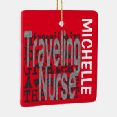 Traveling van extraordinaire verpleegkundige CUSTO Keramisch Ornament (Rechts)