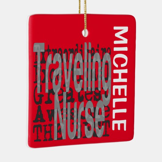 Traveling van extraordinaire verpleegkundige CUSTO Keramisch Ornament (Rechts)