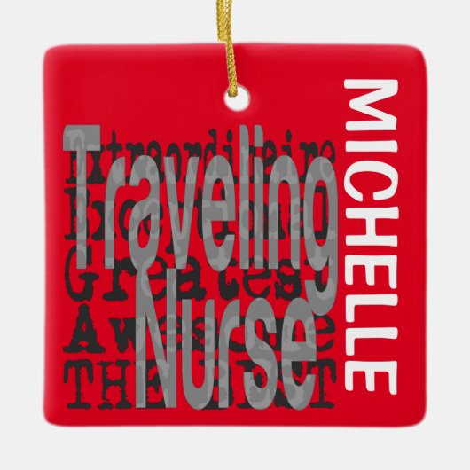 Traveling van extraordinaire verpleegkundige CUSTO Keramisch Ornament (Voorkant)