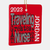 Traveling van extraordinaire verpleegkundige CUSTO Keramisch Ornament (Rechts)