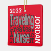 Traveling van extraordinaire verpleegkundige CUSTO Keramisch Ornament (Links)