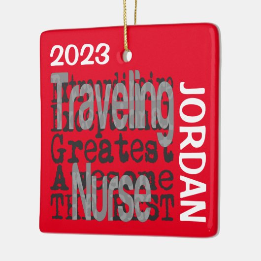 Traveling van extraordinaire verpleegkundige CUSTO Keramisch Ornament (Links)