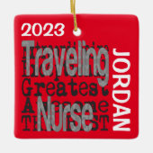 Traveling van extraordinaire verpleegkundige CUSTO Keramisch Ornament (Voorkant)