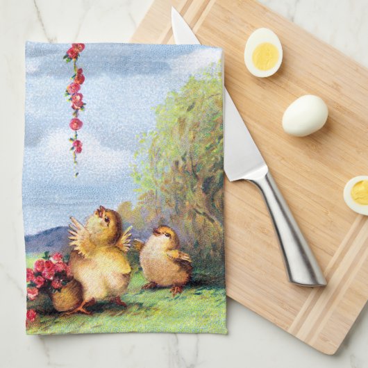 Traveling van kippen theedoek (Quarter Fold)