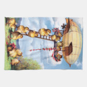 Traveling van kippen theedoek (Horizontaal)