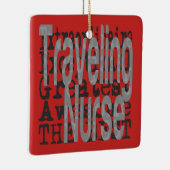 Traveling van verpleegkundige extraordinaire keramisch ornament (Rechts)