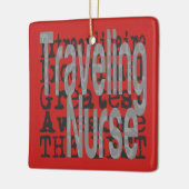 Traveling van verpleegkundige extraordinaire keramisch ornament (Links)