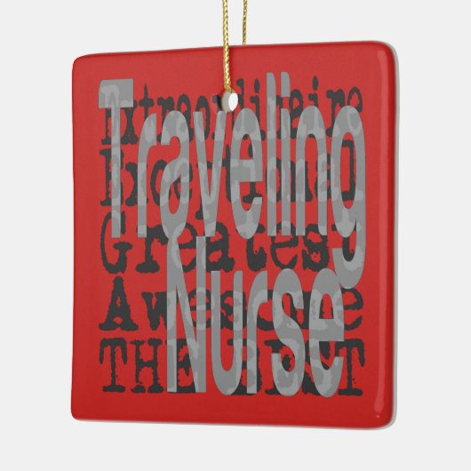 Traveling van verpleegkundige extraordinaire keramisch ornament (Links)