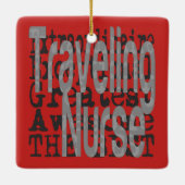 Traveling van verpleegkundige extraordinaire keramisch ornament (Achterkant)