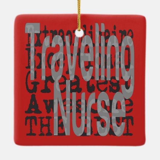 Traveling van verpleegkundige extraordinaire keramisch ornament (Achterkant)