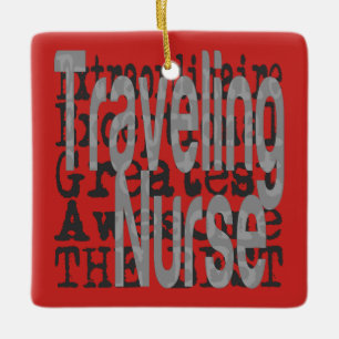 Traveling van verpleegkundige extraordinaire keramisch ornament