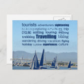 Traveling Word Collage Briefkaart (Voorkant / Achterkant)