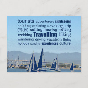 Traveling Word Collage Briefkaart