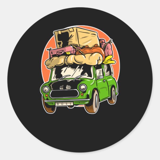 Traveller Ronde Sticker (Voorkant)