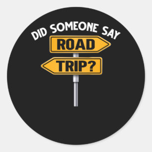 Travellerbord voor het wegverkeer ronde sticker