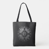 Traveller's Compass Roos Tote Bag (Achterkant)