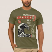Traveller's Connection Prayer Japan Kalligrafie T-shirt (Voorkant)