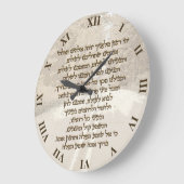 Travellers gebed op de Hebreeuwse gouden tekst Grote Klok (Hoek)