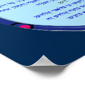 Travellers gebed op het Hebreeuwse Poster in Hamsa (Hoek)