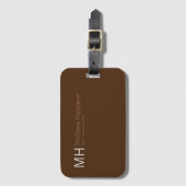 Traveller's gepersonaliseerde bruine kleur bagagelabel (Voorkant (verticaal))