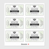 Traveller's Map Baard Olie Label met Ingrediënten (Vel)