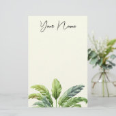 Travellers Palm Tree Tropical Boho  Briefpapier (Staand voorkant)