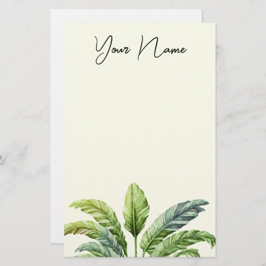 Travellers Palm Tree Tropical Boho  Briefpapier (Voorkant / Achterkant)