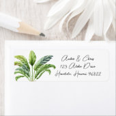 Travellers Palm Tree Tropical Green Boho Etiket (Insitu)