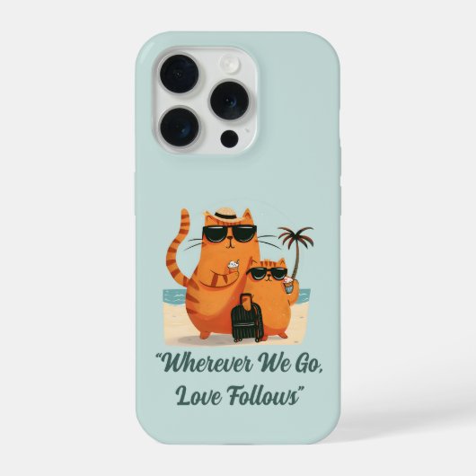 Travelling Cat Love Moment Phone Case iPhone Hoesje (Achterkant)