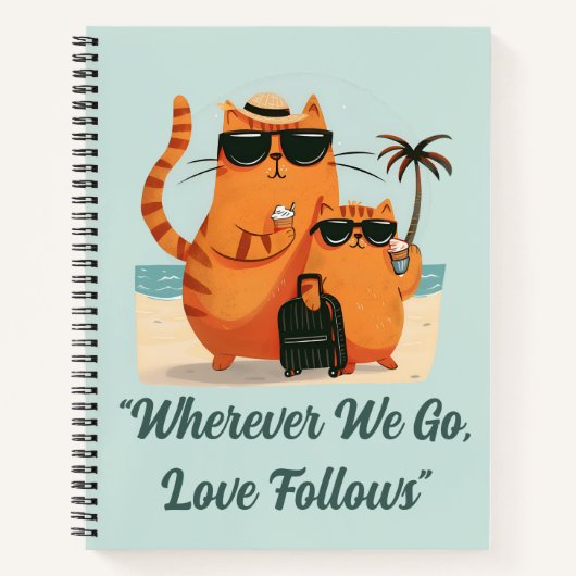 Travelling Cat Love Moment Spiral Notebook Notitieboek (Voorkant)