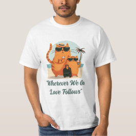 Travelling Cat Love Moment T-shirt