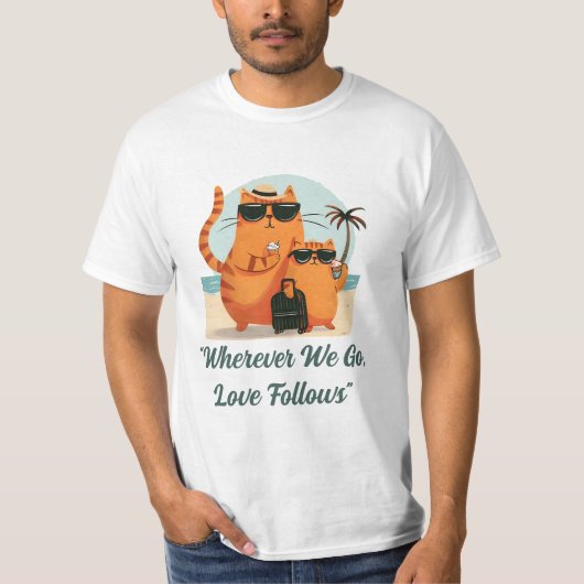 Travelling Cat Love Moment T-shirt (Voorkant)