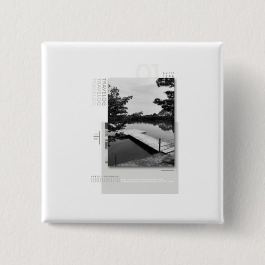 travelog_1 vierkante button 5,1 cm (Voorkant)