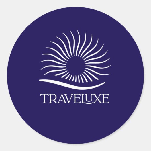 Traveluxe Logo Round Sticker (Voorkant)