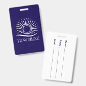 Traveluxe waarde bagagelabel ✈️ badge (Voor- en achterkant)