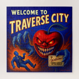 TRAVERSE CITY 20 X 20 INCH JIGSAW PUZZLE. LEGPUZZEL