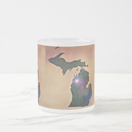 Traverse City Love op de Michigan-mok Matglas Koffiemok (Center)